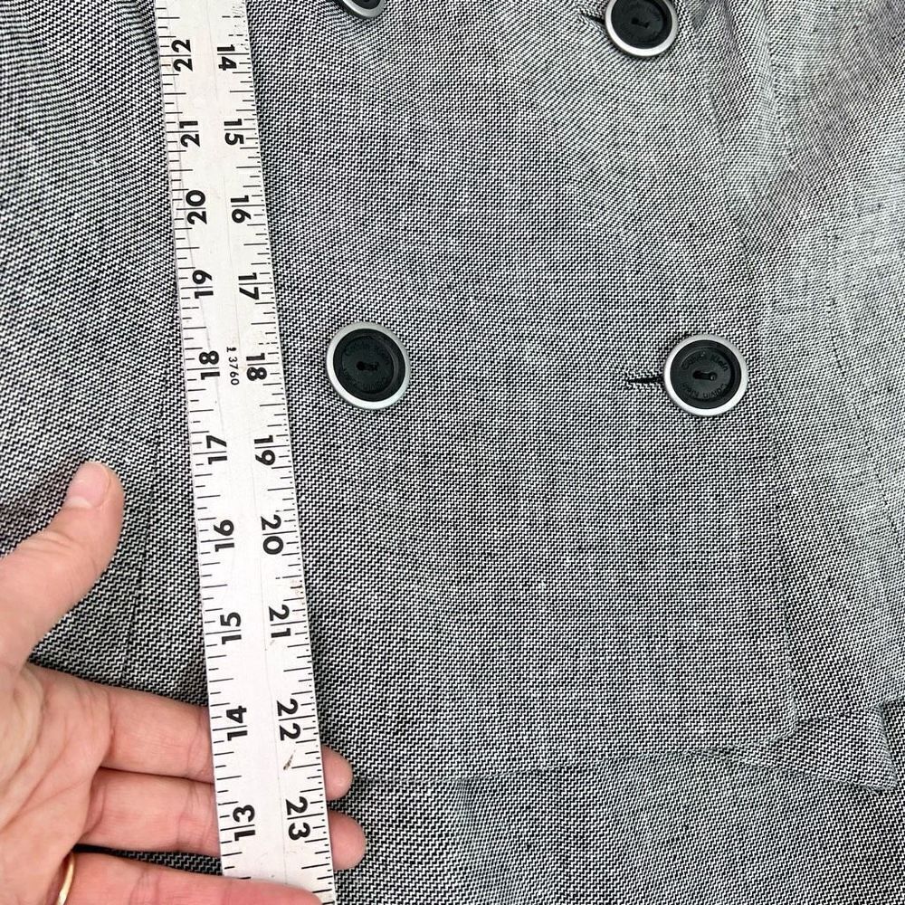 Calvin Klein Suit Womens 10 Black And White Linen Blend Double Breasted NWT - Picture 3 of 16